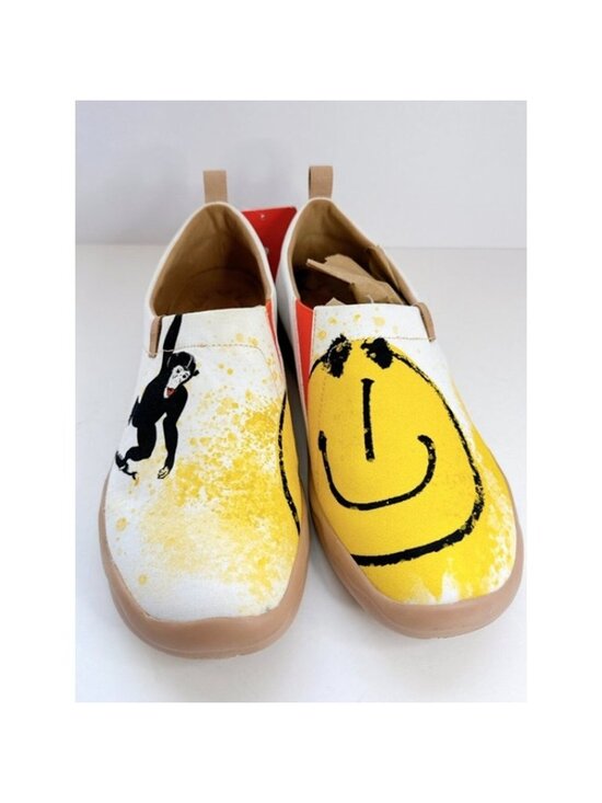 UIN Smile Always Canvas Slip-On Shoes Smiley Face Men’s Size 10